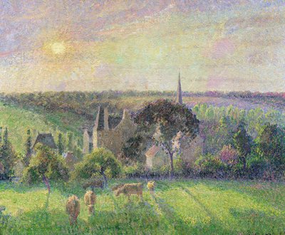 The Church and Farm of Eragny, 1895 by Camille Jacob Pissarro